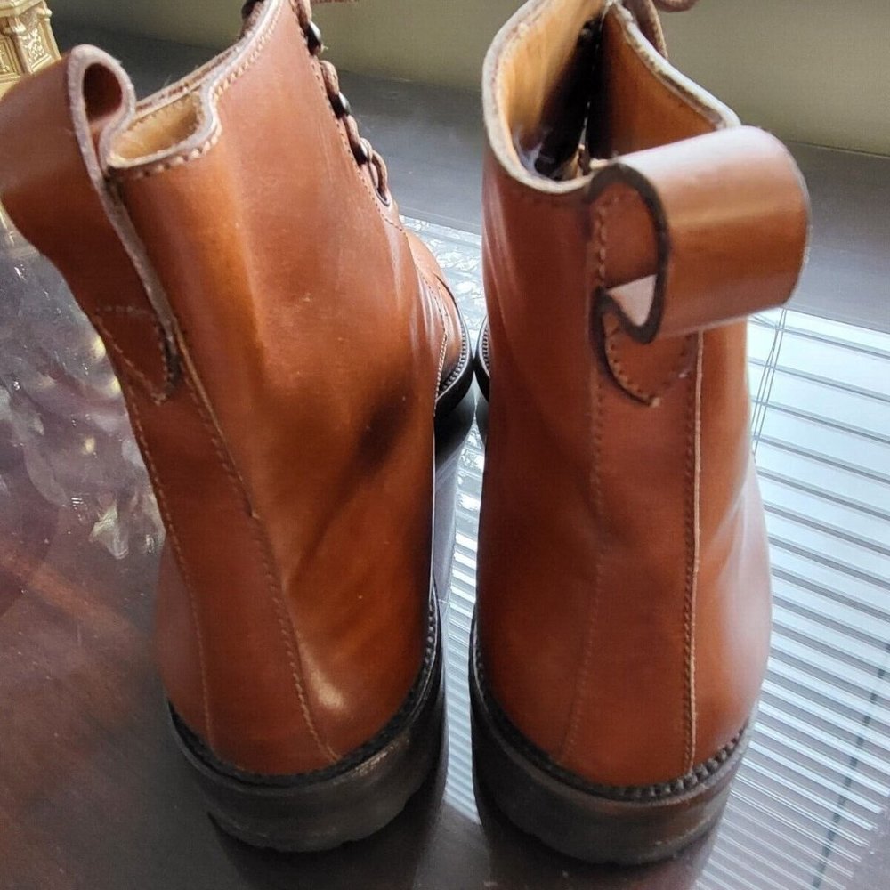 Gucci Mens size 10.5 Gucci LIght Brown Leather Cap Toe Chukka Boot Never Worn - Picture 2 of 13